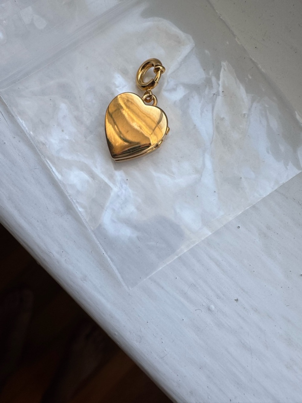 Like New Little Words Project Gold Heart Locket Charm - Picture 4 of 4